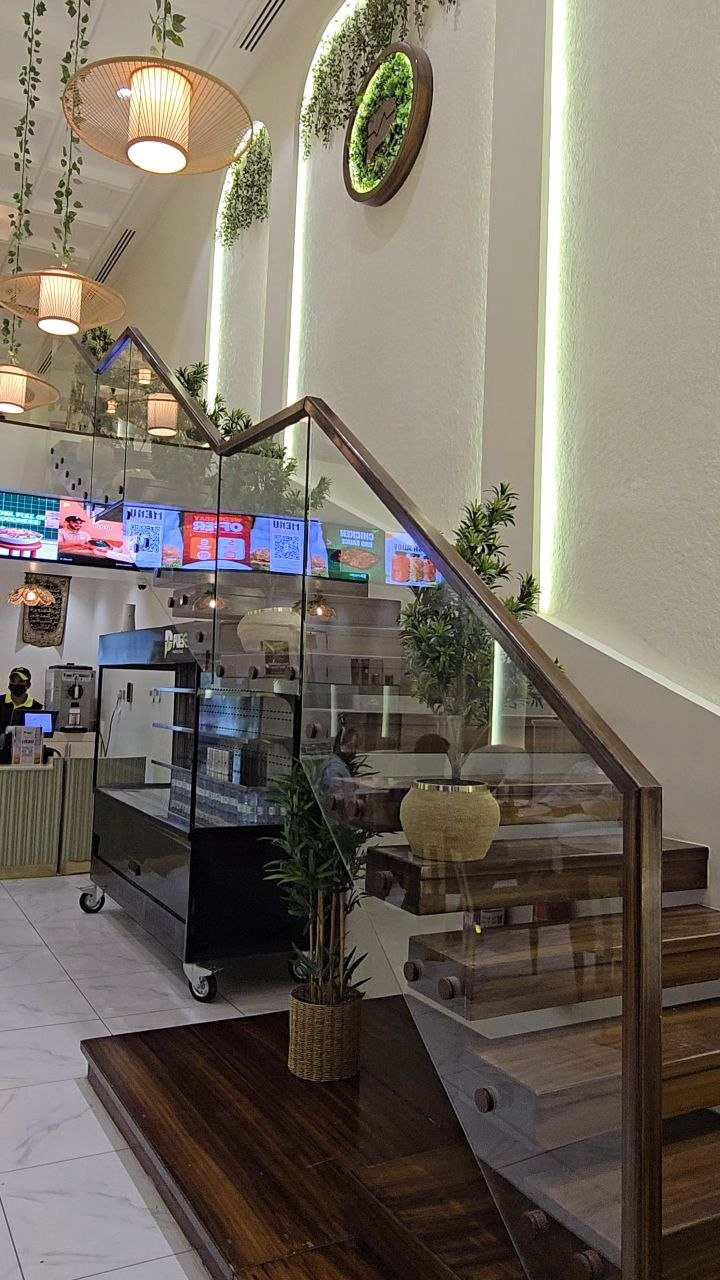Pulse staircase and display fridge